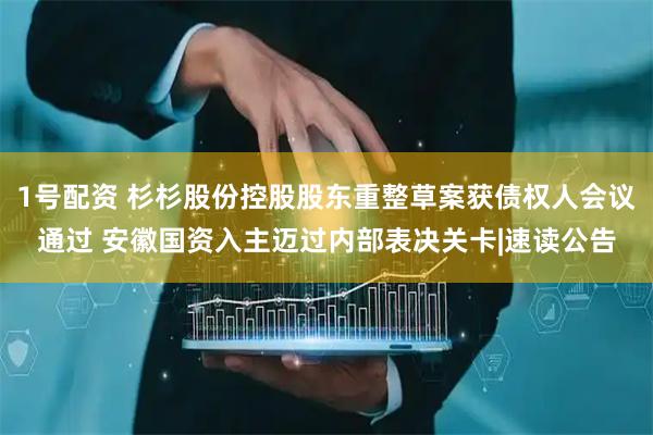 1号配资 杉杉股份控股股东重整草案获债权人会议通过 安徽国资入主迈过内部表决关卡|速读公告